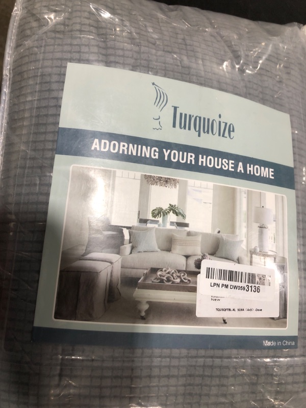 Photo 1 of Turquoize 4 Piece Sofa Covers for 3 Cushion Couch Sofa Slipcover Soft Couch Cover for Dogs-Washable Sofa Furniture Covers with 3 Individual Large Cushion Covers (XL Sofa, Dove)