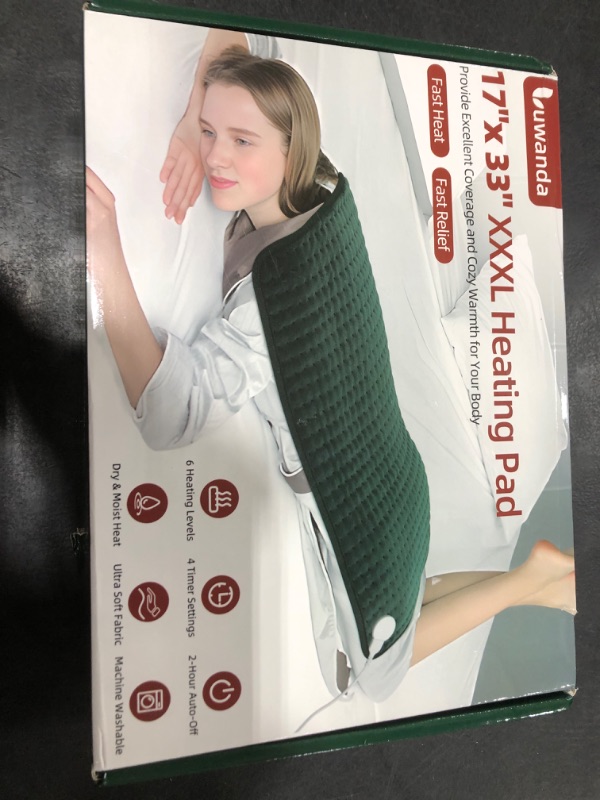 Photo 1 of XXXL Heating Pad for Back & Period Cramps, Electric Extra Large Heating Pads for Women Shoulder Neck Legs Abdomen Waist Pain Relief, 17”x33” Oversized Full Body Heated Pad, Gifts for Women Mom Men Dad