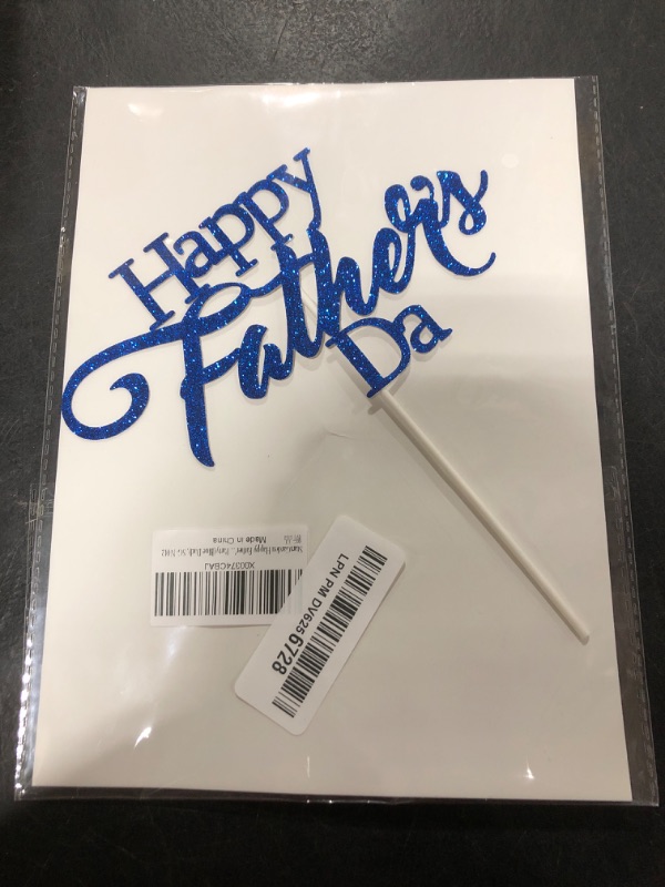 Photo 1 of StarsGarden Happy Father's Day Cake Topper The Man The Myth The Legend Cake Topper ,Dad Birthday ,Father to Be Cake Decor,Happy Farther's Day Party(Blue Dad), SG-N442