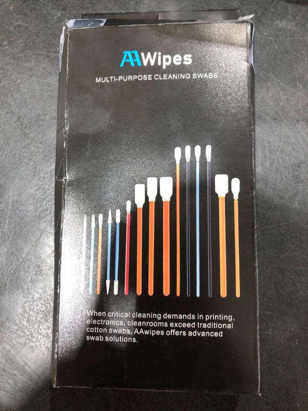 Photo 1 of AAwipes Cleaning Swab Kit Microfiber Knitted Polyester Swab Sticks (5 Types, Total 100 Packs) Lint Free Swabs for Printer, Gun, Optics Lens, Camera, Arts and Crafts, Automotive Detailing (FA501)