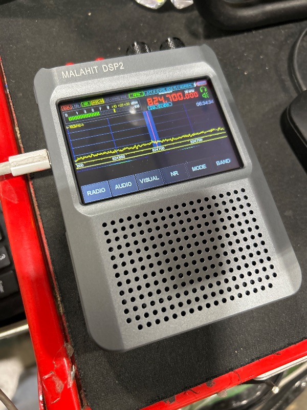 Photo 1 of Latest V2.4 Malachite DSP2 SDR Radio Receiver, GOOZEEZOO Shortwave Radio Receiver 10kHz-380MHz & 404MHz-2GHz AM SSB DSB CW NFM WFM Air FT8,RTTY Decoder Function Noise Reduction with 5000mAh Battery