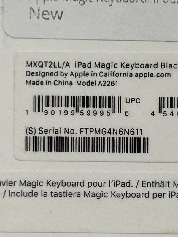 Photo 1 of Apple Magic Keyboard: iPad Keyboard case for iPad Pro 11-inch (1st, 2nd, 3rd, 4th gen) and iPad Air (4th, 5th gen, and M2), Great Typing Experience, Built-in trackpad, US English - Black