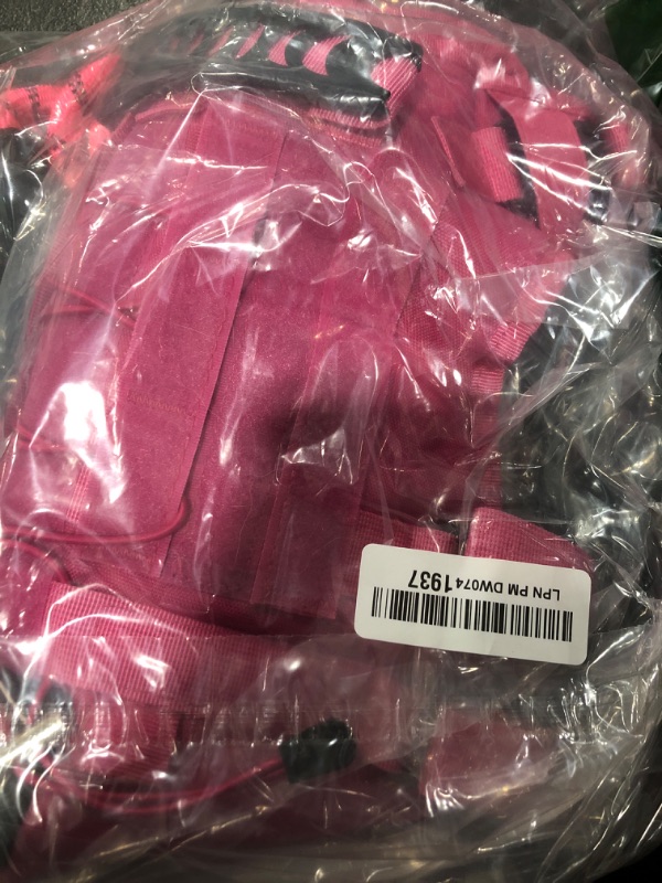 Photo 1 of Yungaspy No Pull Tactical Dog Harness for Large Dogs, Escape Proof Molle Dog Vest Harness and Leash Set, Adjustable Military Service Dog Harness with Handle for Medium Large Dogs (Pink, M)