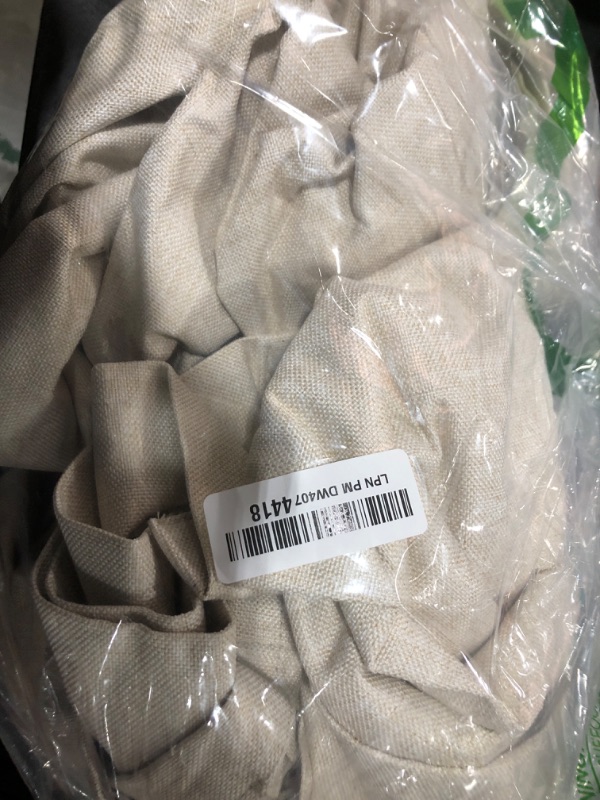 Photo 1 of 100% Blackout Shield Linen Blackout Curtains for Bedroom 84 Inches Long, Back Tab/Rod Pocket Living Room Drapes, Thermal Insulated Blackout Curtains 2 Panels Set, 50" W x 84" L, Cream