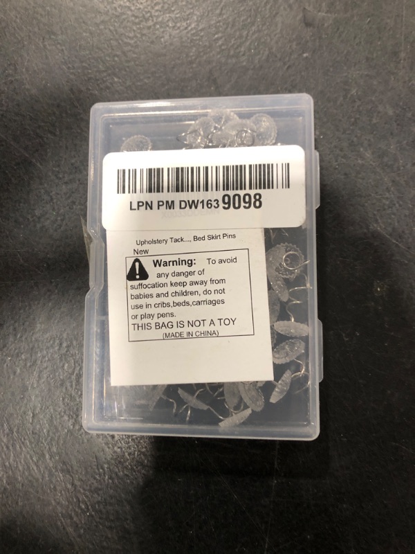 Photo 1 of Attmu 60 Pcs Upholstery Tacks Headliner Pins Clear Heads Twist Pins for Slipcovers and Bedskirts, 0.5 Inches Bed Skirt Pins