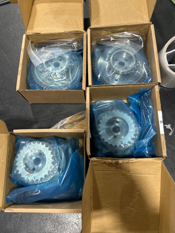 Photo 1 of Seaforie 4PCS AT4Z6C525A AT4Z6256B Exhaust & Intake Engine Timing Camshaft Sprocket Compatible with Ford Edge Expedition Explorer F-150 Mustang Transit 150 250 350 HD Lincoln Continental MKS MKT MKX