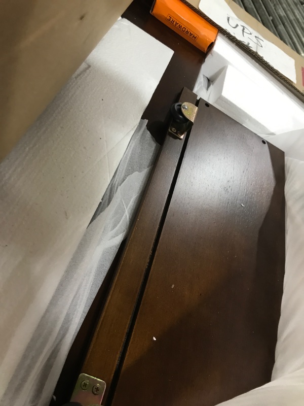 Photo 1 of AFI Nantucket King Solid Wood Platform Bed with Footboard & Storage Drawers in Walnut