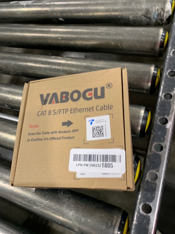 Photo 1 of Cat 8 Ethernet Cable, 25ft Heavy Duty High Speed Internet Network Cable, Professional LAN Cable, 26AWG, 2000Mhz 40Gbps with Gold Plated RJ45 Connector, Shielded in Wall, Indoor&Outdoor