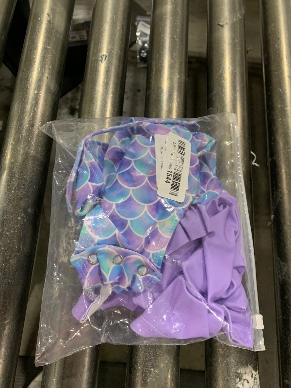 Photo 1 of WOLBAY Baby Girl Swimsuit Long Sleeve One Piece Rash Guard with Sun Hat Zipper Bathing Suit Size 0-2T (US, Age, 12 Months, 18 Months, Purple)