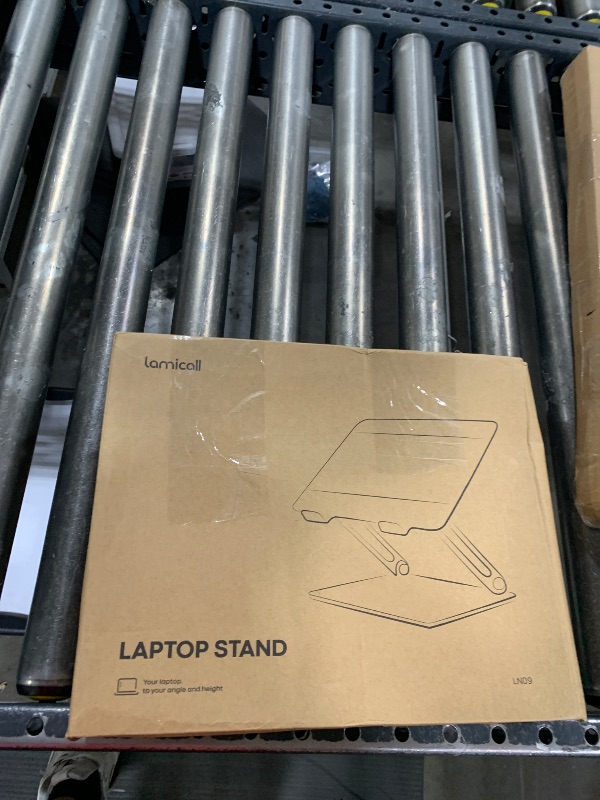 Photo 1 of Lamicall Adjustable Laptop Stand, Portable Laptop Riser, Aluminum Laptop Stand for Desk Foldable, Ergonomic Computer Notebook Stand Holder for MacBook Air Pro, Dell XPS, HP (10-17.3'') - Silver