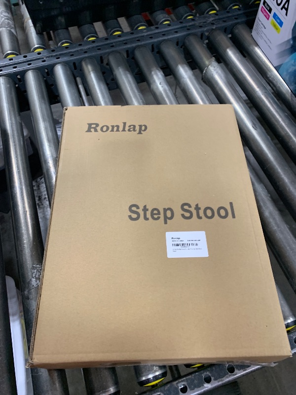 Photo 1 of Ronlap One Step Stools for Adults, Portable Safety Step Platform for Seniors Small Plastic Bedside Step Stool Mobility Wide Step Stools Elderly Assistance for Shower Bed Car Stair Outdoor, Black-Black