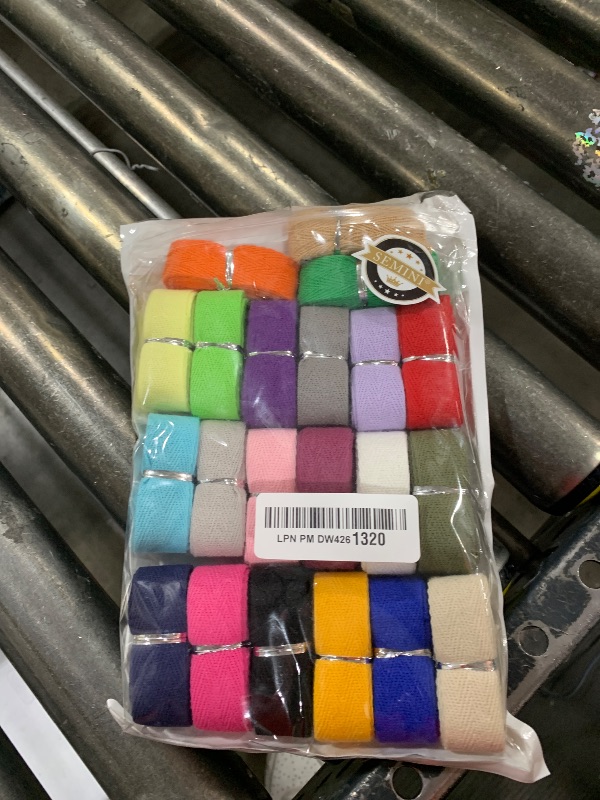 Photo 1 of SEMINI 3/4'' Wide 21 Mixed Color 42 Yards Twill Cotton Ribbon Herringbone Bias Tape Natural Webbing Tape for Sewing Binding Gift Wrapping DIY Crafts Sewing Home Decoration (3/4inch(2cm))