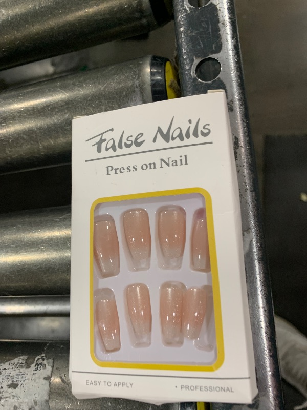 Photo 1 of Press On Nails,Ombré cat eye Square Fake Nails, Light Weight & Fit Perfectly Glossy Gradient False Nails,24pcs Acrylic Stick on Nails for Women Girls Cat Eye Nail