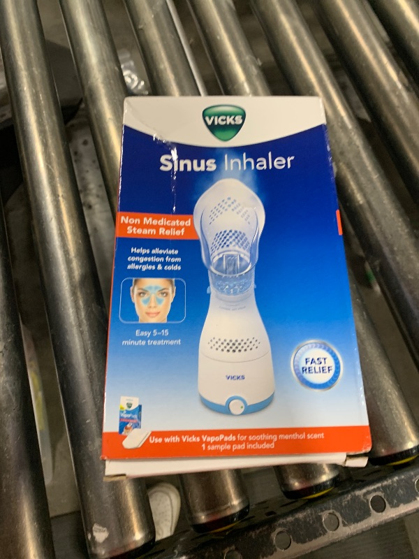 Photo 1 of Vicks Sinus Inhaler - Non-Medicated Steam Relief for Allergies, Congestion, Cough & Colds, Vocal Steamer, Soothes Nasal & Throat Passages, Works with VapoPads (1 Included), FSA & HSA Eligible