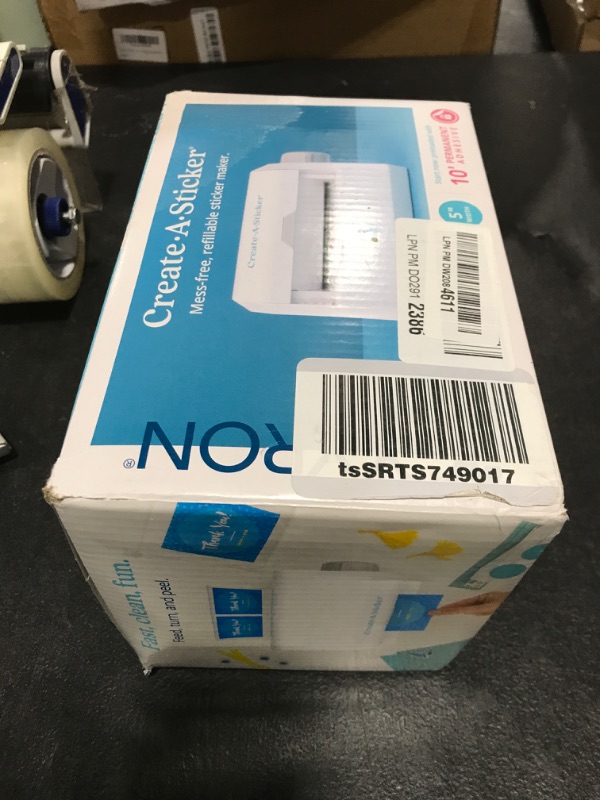 Photo 1 of Xyron Create-a-Sticker, 5" Sticker and Label Maker Machine for Small Business and DIY Crafts, Includes Permanent Adhesive, Pre-Loaded (0501-05-10A)
