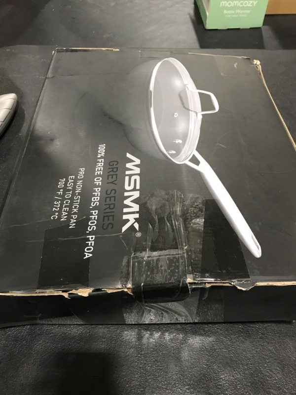Photo 1 of MsMk 10 Inch Frying Pan Nonstick with Lid, Induction Fry Pan with Lid, Titanium and Diamond Non Stick Coating From USA, for Induction, Ceramic and Gas Cooktops, Oven Safe 10 Inch Skillet Nonstick