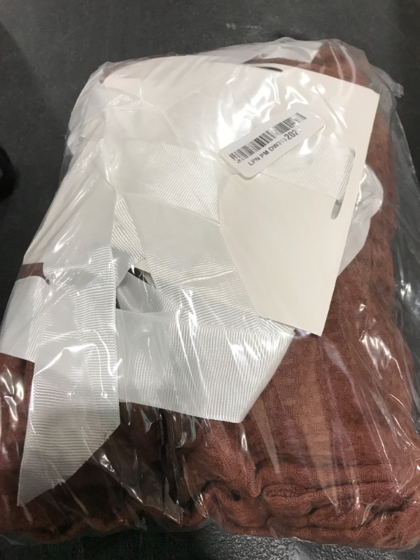 Photo 1 of 100% Cotton Waffle Weave Throw Blanket - Brown Waffle Weave Lightweight Summer Throw Blanket - 50x60in Prewashed Breathable, Woven Throw for Couch, Bed or Office (Cacao Brown)