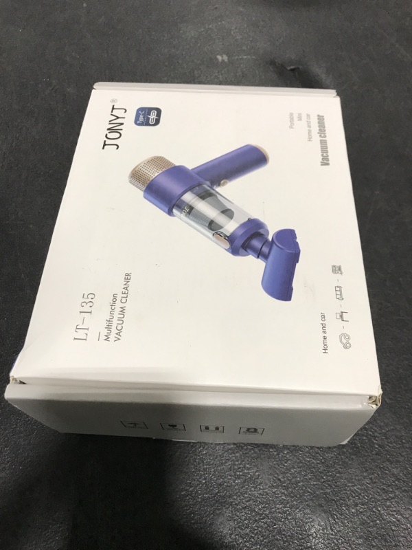 Photo 1 of JONYJ Handheld Car Vacuum Cleaner, 16000PA Car Vacuum Portable Cordless, 2 in 1 Vacuum Cleaner and Air Duster with LED Light, Multi-Nozzles, 120W High Power Hand Held Vacuum for Car, Pet, Home, Office
