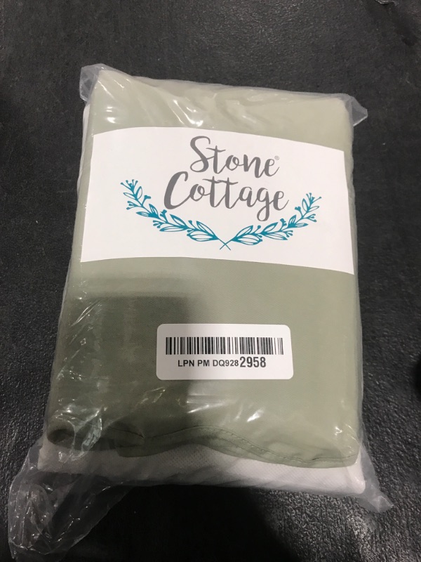 Photo 1 of Stone Cottage - Queen Bedskirt, Cotton Tailored Bedskirt with Split Corners, Simple Stylish Home Decor (Solid Green, Queen)