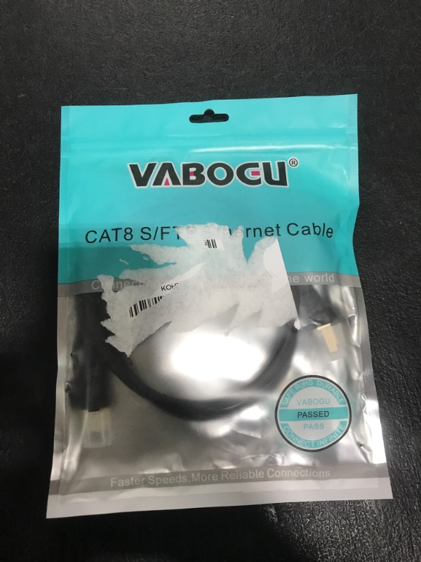 Photo 1 of Vabogu Cat 8 Ethernet Cable, 3ft Heavy Duty High Speed Internet Network Cable, 26AWG, 2000Mhz 40Gbps with Gold Plated RJ45 Connectors, Shielded for Indoor & Outdoor Use