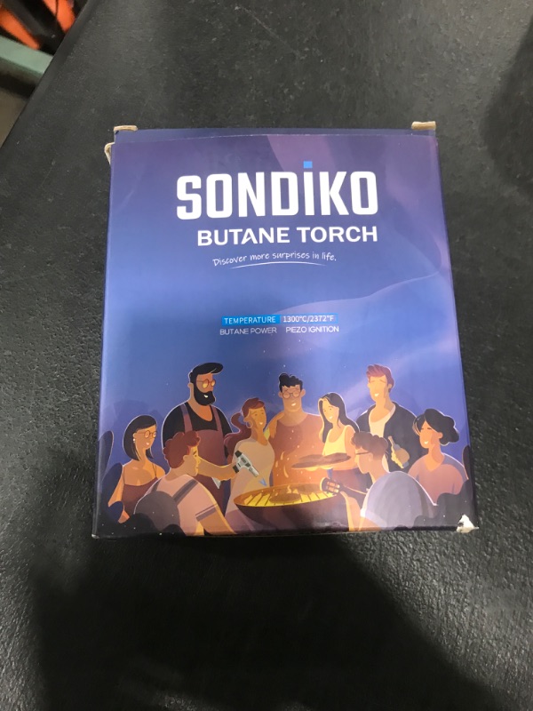 Photo 1 of Sondiko Dual Adjustable Flame Size Blow Torch Lighter, Mini Butane Torch, Refillable Soldering Torch with Continuous Flame, Lock for Welding, Cooking (Butane Gas Is Not Included)