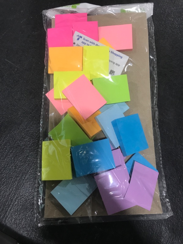 Photo 1 of Sticky Notes 1.5x2 Inches, Bright Colors Self-Stick Pads, 24 Pack, 75 Sheets/Pad,1800 Sheets