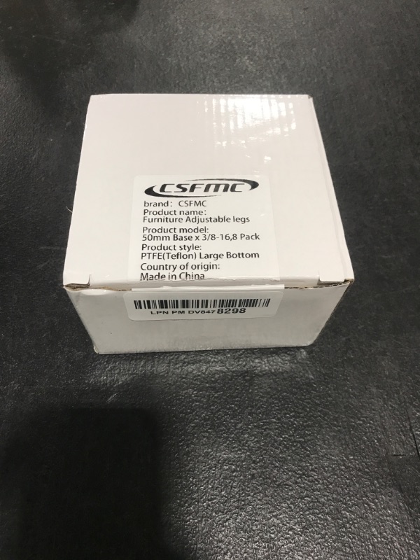 Photo 1 of CSFMC Furniture Leveler PTFE(Teflon) Bottom(50mm Large Base 3/8-16,8 Pack),Thread Shank Adjust Pads,Table/Chair/Cabinet/Sofa Medium Adjustable Legs Leveling,Nuts Installation and Floor Protection