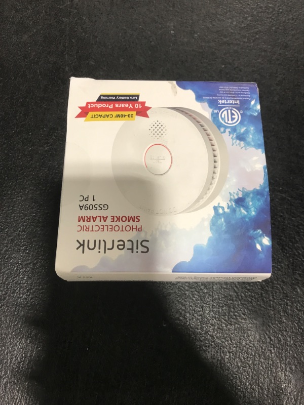 Photo 1 of Siterlink  Detectors,UL217-9th Listed Smoke Alarms with Replaceable Battery,Photoelectric Sensor Smoke Detector with Test-Silence Button,Fire Detectors for Home,House,GS509A 1-Pack
