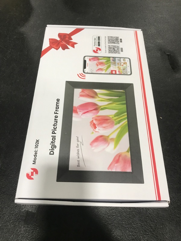 Photo 1 of Frameo 10.1 Inch WiFi Digital Picture Frame, 1280x800 HD IPS Touch Screen Photo Frame Electronic, 32GB Memory, Auto-Rotate, Wall Mountable, Share Photos/Videos Instantly via Frameo App from Anywhere