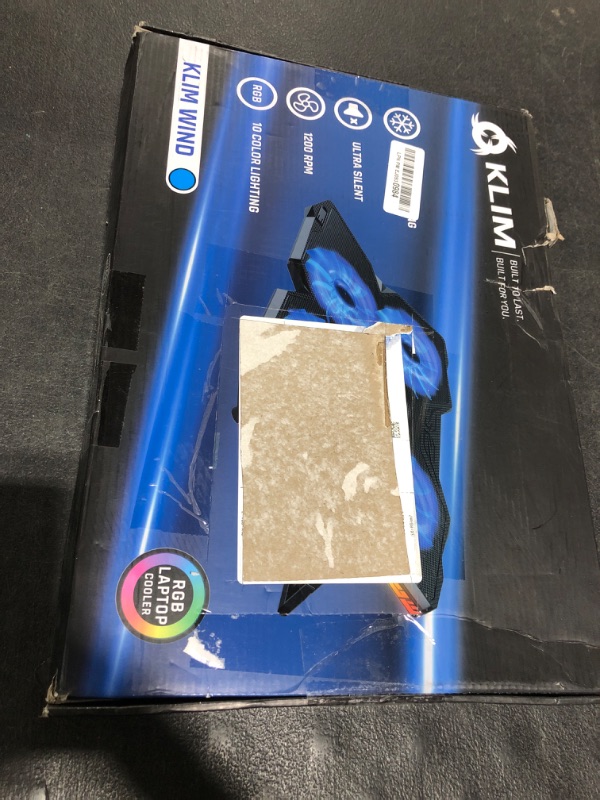Photo 1 of KLIM Wind Laptop Cooling Pad - More Than 500 000 Units Sold - New Version - The Most Powerful Rapid Action Cooling Fan - Laptop Stand with 4 Cooling Fans at 1200 RPM - USB Fan - PS5 PS4 - RGB