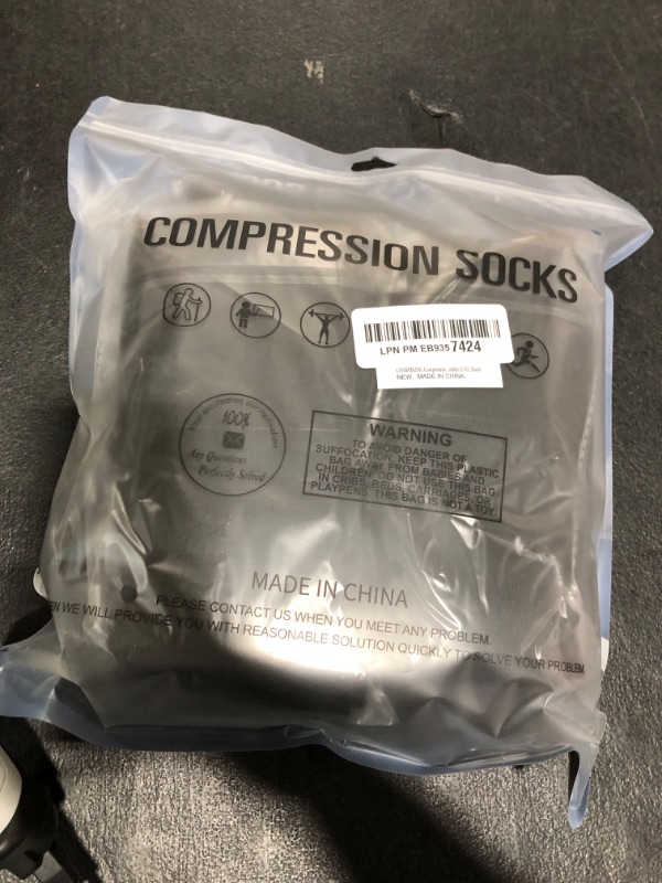 Photo 1 of CHARMKING Compression Socks for Women & Men (8 Pairs) 15-20 mmHg Graduated Copper Support Socks are Best for Pregnant, Nurses - Boost Performance, Circulation, Knee High & Wide Calf (L/XL, Black)