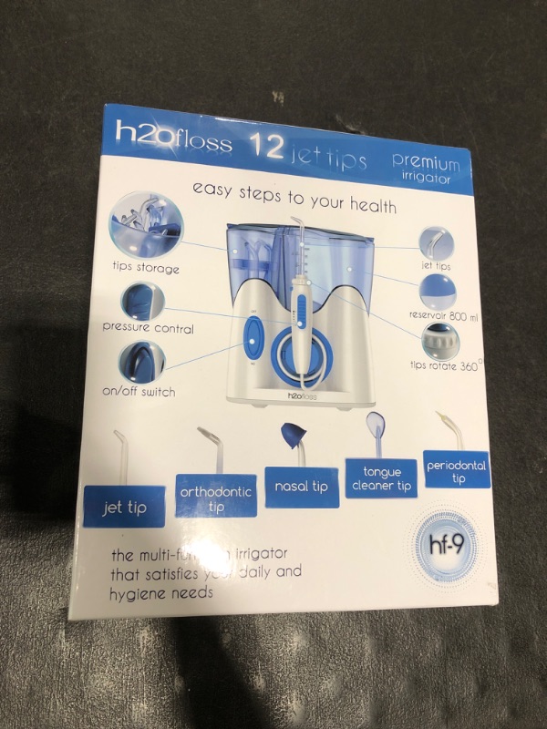 Photo 1 of H2ofloss® Dental Water Flosser for Teeth Cleaning with 13 Multifunctional Tips&800ml Capacity, Professional Countertop Oral Irrigator Quiet Design(HF-9)