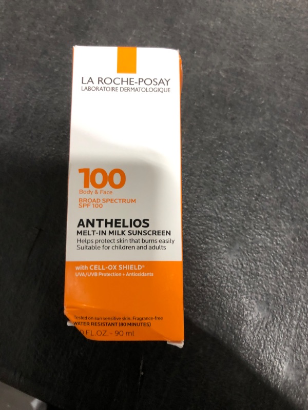Photo 1 of La Roche-Posay Anthelios Melt-In Milk Sunscreen SPF 100, Sunscreen For Body & Face, Broad Spectrum SPF + Antioxidants, Oil Free, For Sun Sensitive Skin, Oxybenzone Free