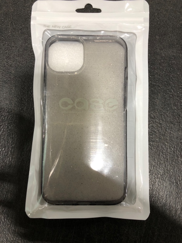 Photo 1 of JJGoo Compatible with iPhone 13 Case, Glitter Soft TPU Shockproof Protective Bumper Cover, Sparkle Bling Sparkly Cute Slim Women Girls Phone Case for iPhone 13, 6.1inch, Black Glitter