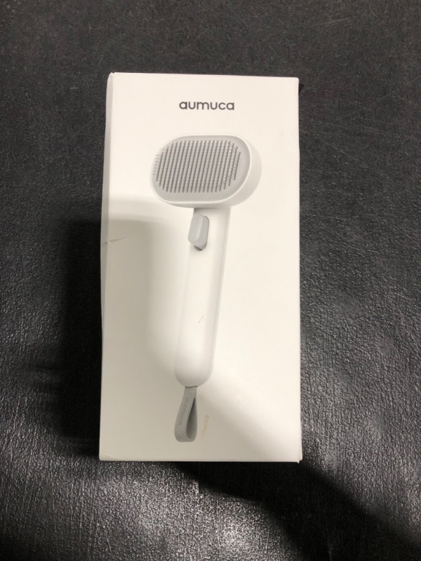Photo 1 of aumuca Cat Brush for Shedding, Cat Brushes for Indoor Cats, Cat Brush for Long or Short Haired Cats, Cat Hair Brush Cat Grooming Deshedding Brush for Dog Kitten Horse Massage Removes Loose Fur, White