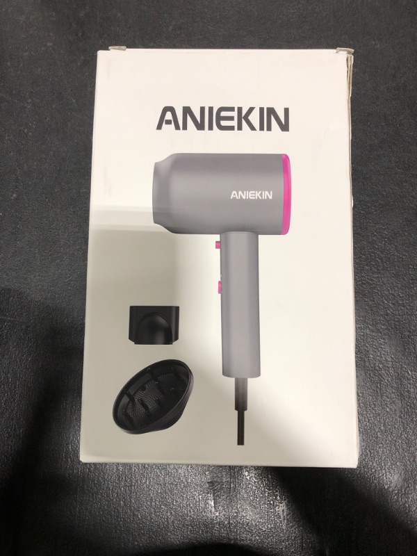 Photo 1 of ANIEKIN Hair Dryer, 1875 Watts Fast Drying Blow Dryer with Diffuser and Concentrator, Compact Lightweight Hair Dryer for Women and Men
