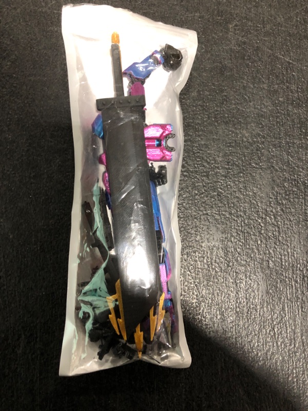 Photo 1 of ?Assembled? T13 Action Figure Set, Giant Sword Titan 13 Robot Action Figure 3D Printed robo 13 Action Fidget Toys Dummy Figure Articulated, T13 for Collectors Desktop Decorations (Laser Purple)