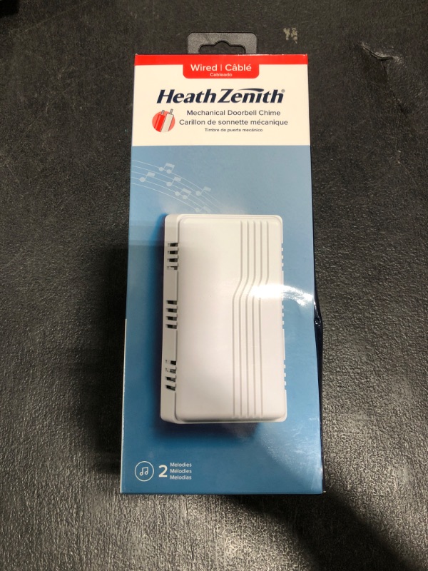 Photo 1 of Heath Zenith Wired Mechanical Doorbell Chime, White, Plastic, Wired, 2 Tunes, Vertical, Horizontal, 80 dB, Button Not Included