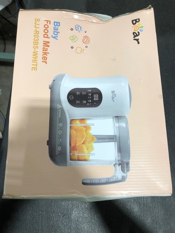 Photo 1 of BEAR 2024 Baby Food Maker | One Step Baby Food Processor Steamer Puree Blender | Auto Cooking & Grinding | Baby Food Puree Maker with Self Cleans | Touch Screen Control, White