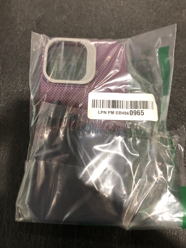 Photo 1 of SLAKOP Case for iPhone 16 Pro/Pro Max Carbon Fibers Texture Alloy Lens Holder Kickstand [Compatible with MagSafe] Kevlar Texture Ultra-Thin Slim Lightweight Cases (Purple-Mountain,16 Pro Max)