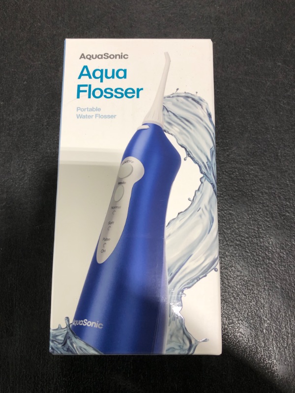 Photo 1 of AquaSonic Water Flosser - Cordless Rechargeable Water Flossers for Teeth Cleaning - Waterproof Aqua Flosser, Portable Oral Irrigator for Dental Cleaning with 5 Jet Tips – Braces Home Travel