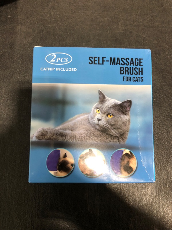 Photo 1 of yuntop 2 Pack Softer Self Groomer with Catnip Wall Corner Massage Comb Scratcher Grooming Brush Tool for Long & Short Fur Kitten Cats Dogs