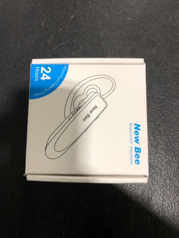 Photo 1 of New bee Bluetooth Earpiece V5.0 Wireless Handsfree Headset with Microphone 24 Hrs Driving Headset 60 Days Standby Time for iPhone Android Samsung Laptop Trucker Driver (Black)
