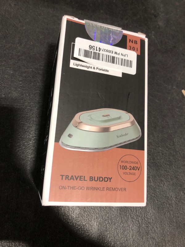 Photo 1 of Newbealer Travel Iron with Global Voltage, 100-240V Mini Dry Iron for Clothes (No Steam), Max 300W, 60s Heat Up, 302? Non-Stick Ceramic Soleplate, 0.8lbs Ultra-Lightweight (Green)