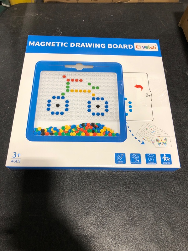 Photo 1 of Large Magnetic Dots Board for Toddlers, Magnetic Drawing Board for Kids, Magnetic Dot Art with Magnetic Pen, Montessori Preschool Education Travel Toys for Kids Boys Girls Age 2 3 4 5 6 7 8 Years Old