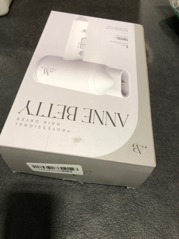 Photo 1 of ANNE BETTY Ionic Hair Dryer with Diffuser, Powerful 1800W Blow Dryer for Women & Men, Fast-Drying Hair Dryer with Nozzle for Home, Salon, Travel