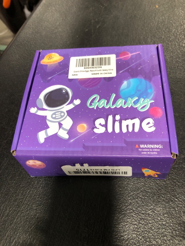 Photo 1 of 6 Pack Galaxy Slime Eggs – Colorful Cosmic Slime Kit for Kids, Mess-Free Stretchy Sensory Toys for Boys & Girls, Party Favors, Birthday Gifts, Goodie Bag Fillers, and Classroom Rewards