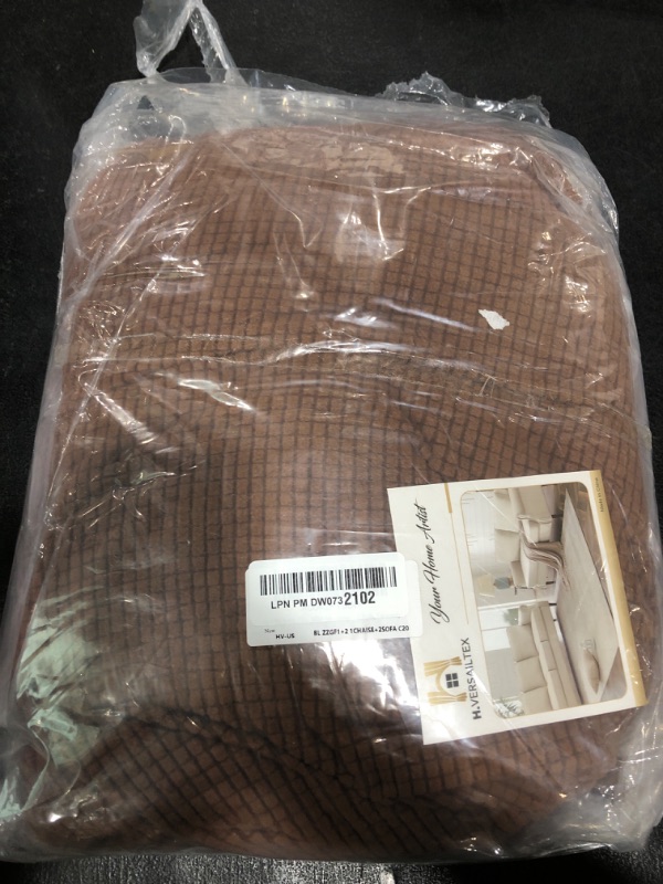 Photo 1 of H.VERSAILTEX 2025 New Sectional Couch Covers 6 Pieces Stretch Sofa Covers for Sectional Sofa Set Separate L Shaped Couch Cover for Both Left/Right Couch (Seat and Back: 1 Chaise + 2 Sofa, Caramel)