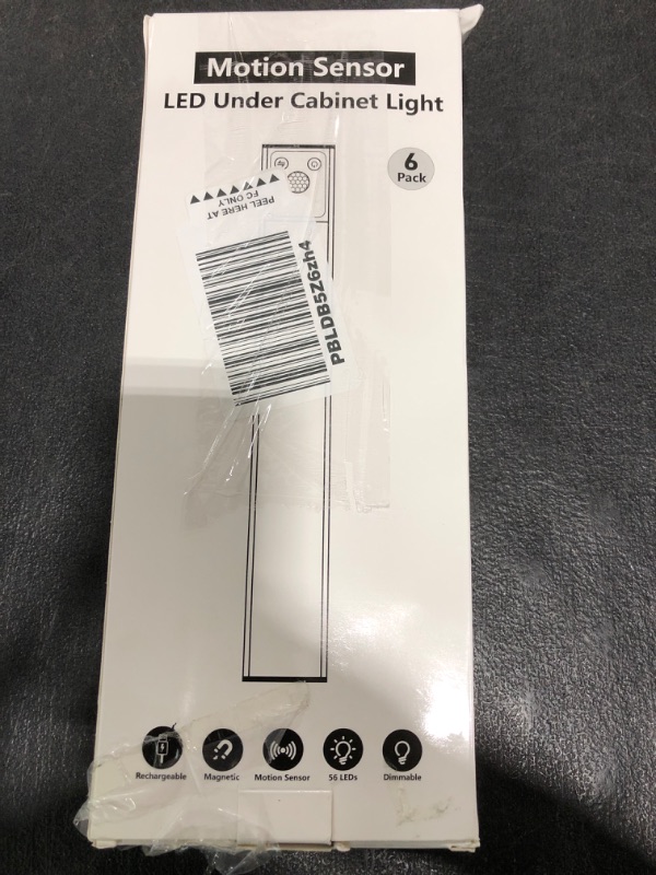 Photo 1 of 12" Thin Motion-Activated Under Cabinet Lighting, Aluminum Alloy Under Counter Lights for Kitchen, 3-Color-Temps Magnetic Closet Lights, Rechargeable Motion Sensor Light Indoor (6Pack, Silver)