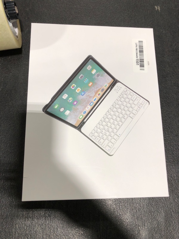 Photo 1 of kenke for iPad 11/10th Gen Case with Keyboard 11/10.9 inch 2025 A16/2022, Detachable Wireless Bluetooth Keyboard Case Thin & Light with Built-in Left Side Pencil Holder, White Square Keycaps (Gray)